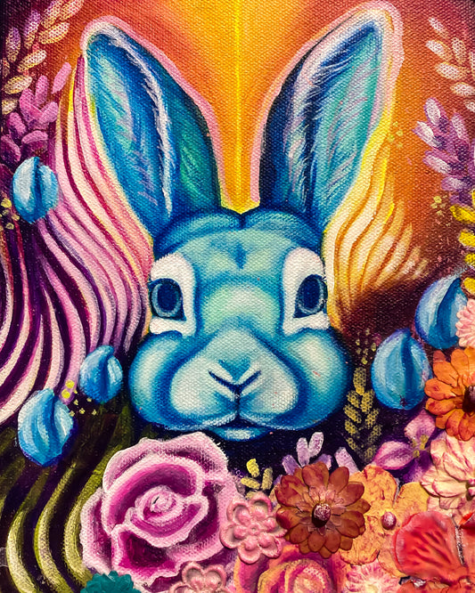 Blue bunny 8x10 Print