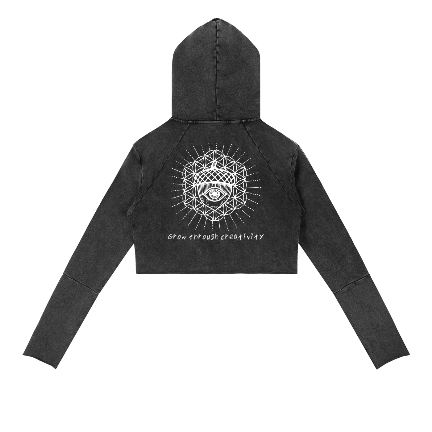 Vintage Washed Raw Edge Hoodie