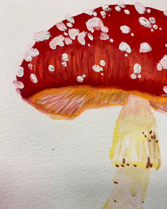 Red Mushroom 5x7 Print