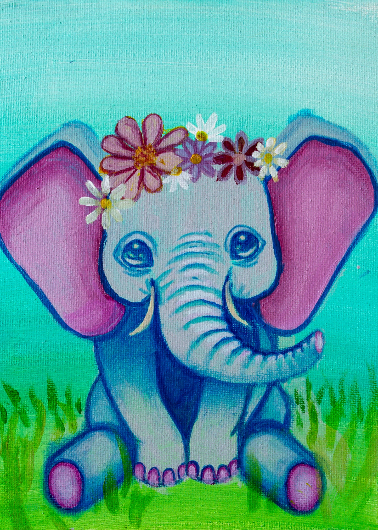 Cute Elephant 5x7 Print