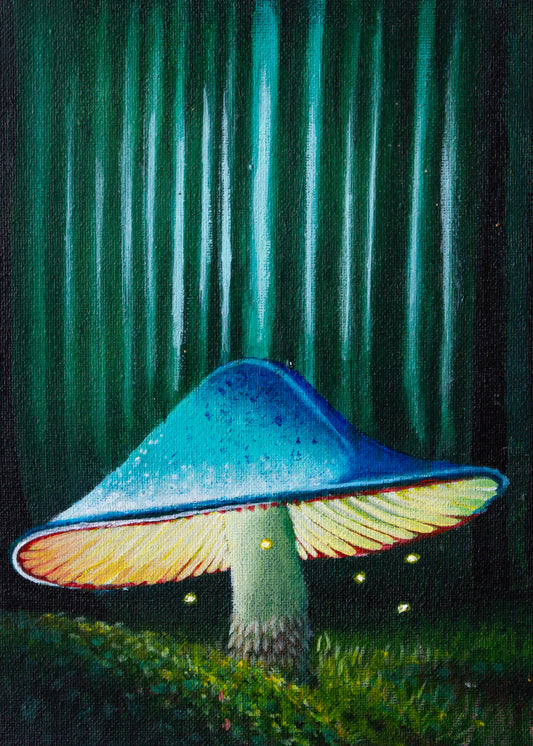 Blue Mushroom 5x7 Print